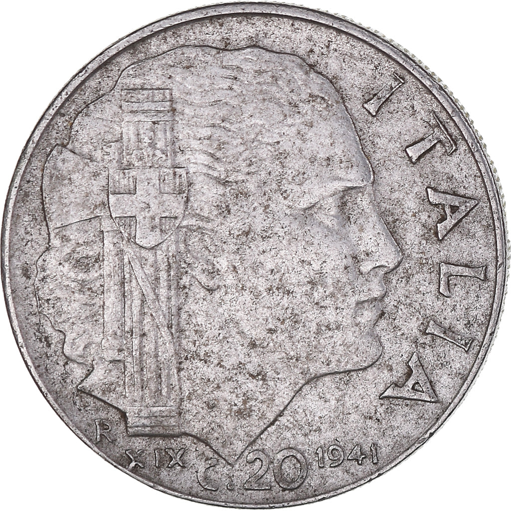 Munten, Italië, 20 Centesimi, 1941, Rome, FR, Acmonital (ferritique), KM:75b