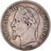 Moneda, Francia, Napoleon III, Napoléon III, 2 Francs, 1866, Strasbourg, BC+