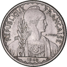 Munten, FRANS INDO-CHINA, 10 Centimes, 1940, ZF, Nickel, KM:21.1