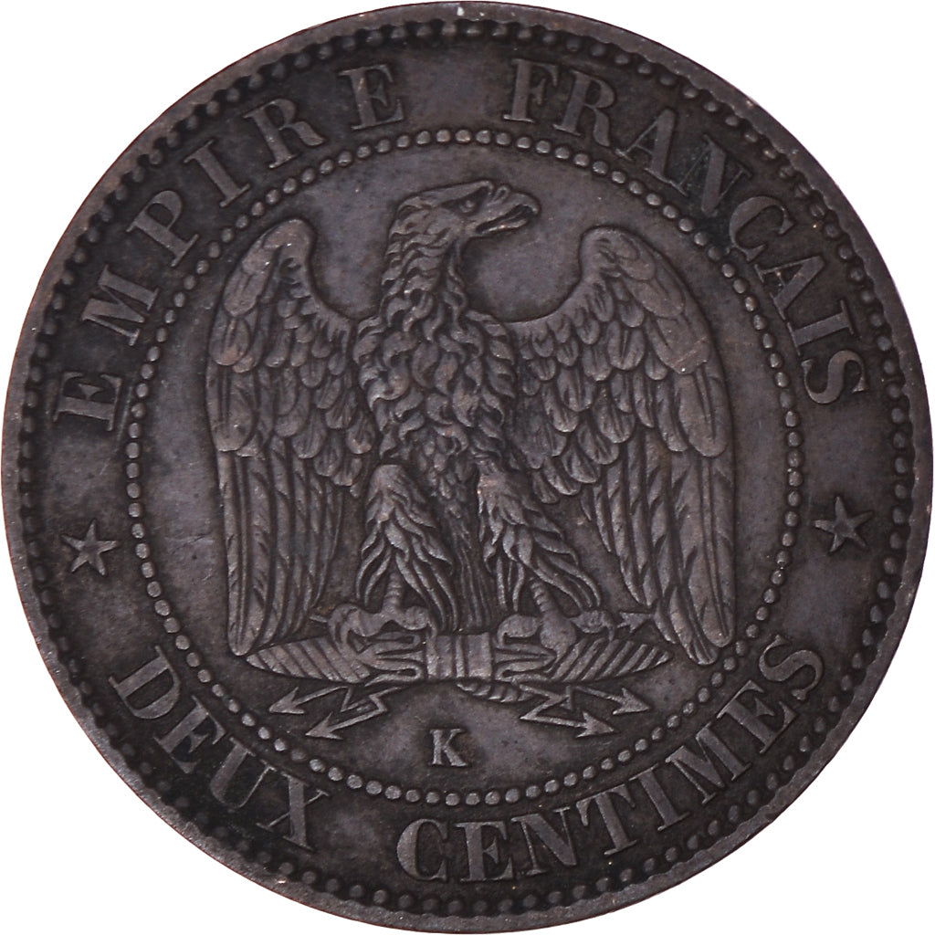 Moneta, Francja, Napoleon III, Napoléon III, 2 Centimes, 1855, Bordeaux