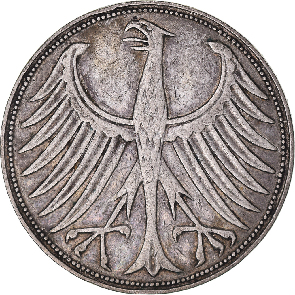 Monnaie, République fédérale allemande, 5 Mark, 1951, Hamburg, TTB, Argent