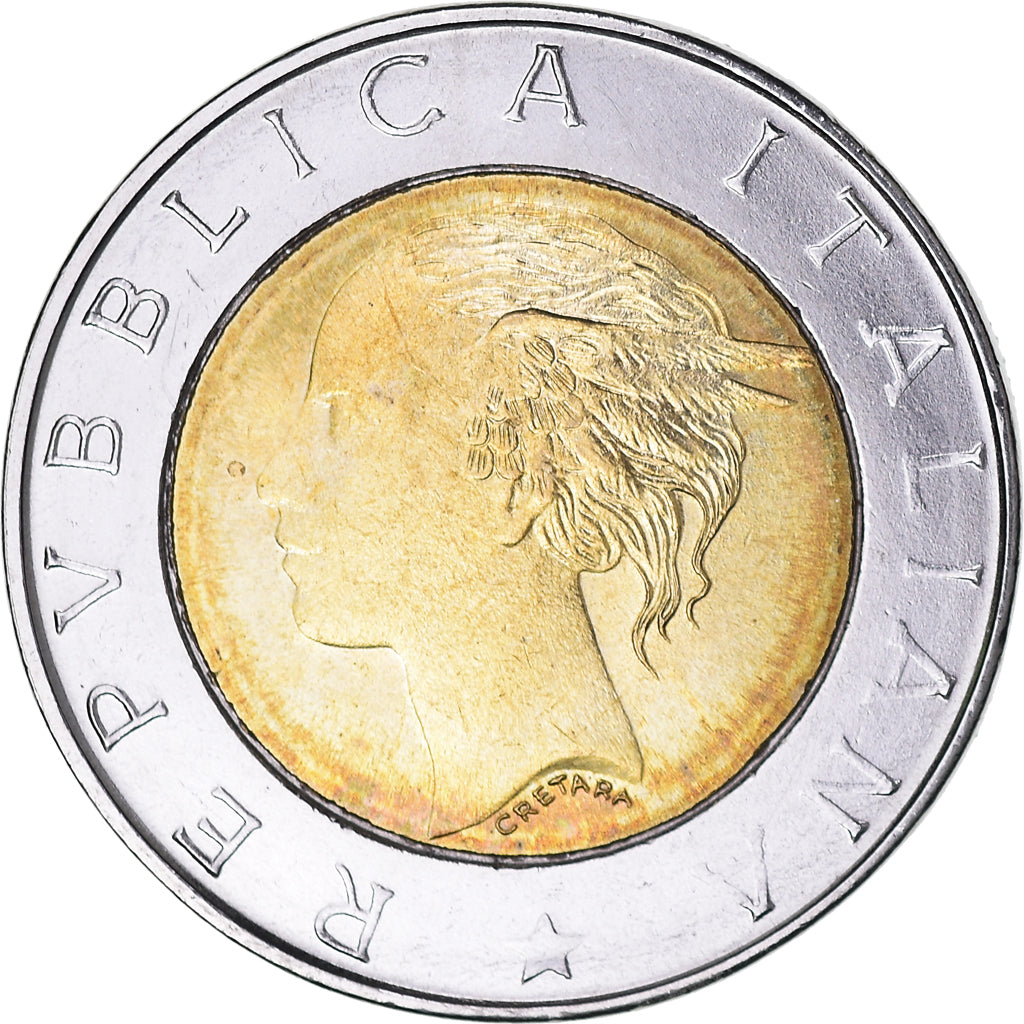 Coin, Italy, 500 Lire, 1998, Rome, IFAD, AU(50-53), Bi-Metallic, KM:193