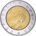Coin, Italy, 500 Lire, 1996, Rome, EF(40-45), Bi-Metallic, KM:181