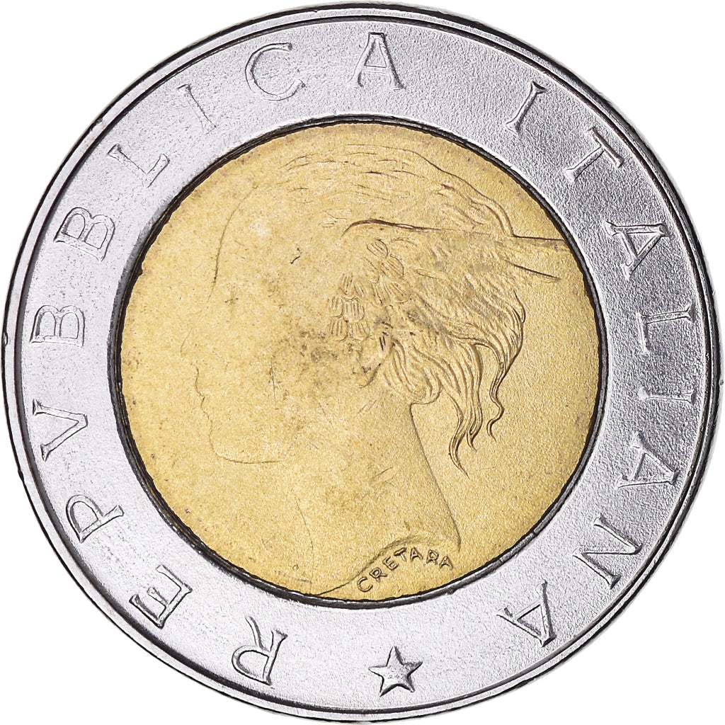Coin, Italy, 500 Lire, 1996, Rome, VF(30-35), Bi-Metallic, KM:181