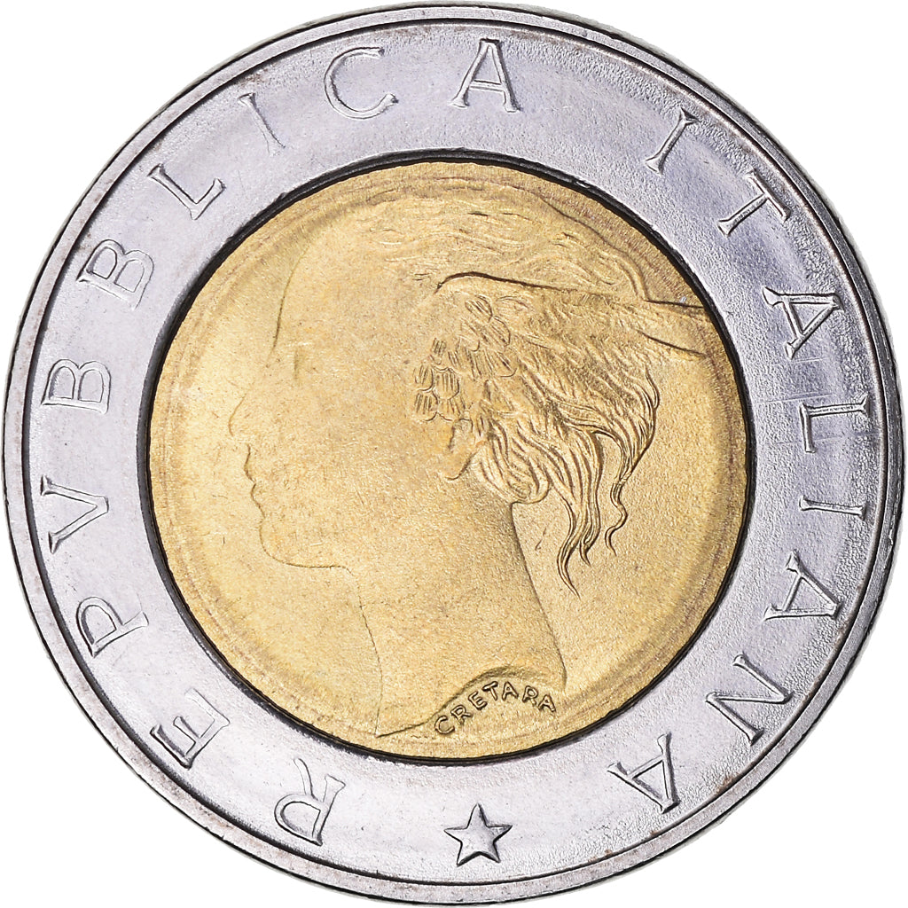 Munten, Italië, 500 Lire, 1993, Rome, ZF+, Bi-Metallic, KM:160