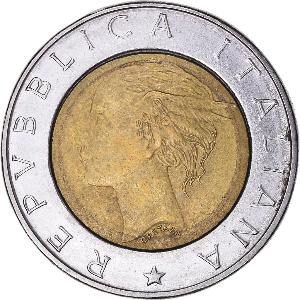 Coin, Italy, 500 Lire, 1993, Rome, VF(20-25), Bi-Metallic, KM:160