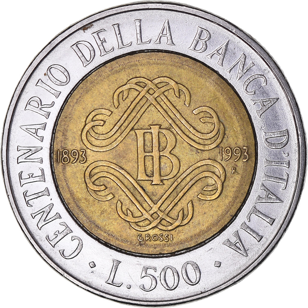 Coin, Italy, 500 Lire, 1993, Rome, VF(20-25), Bi-Metallic, KM:160