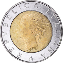 Coin, Italy, 500 Lire, 1997, Rome, AU(50-53), Bi-Metallic, KM:187