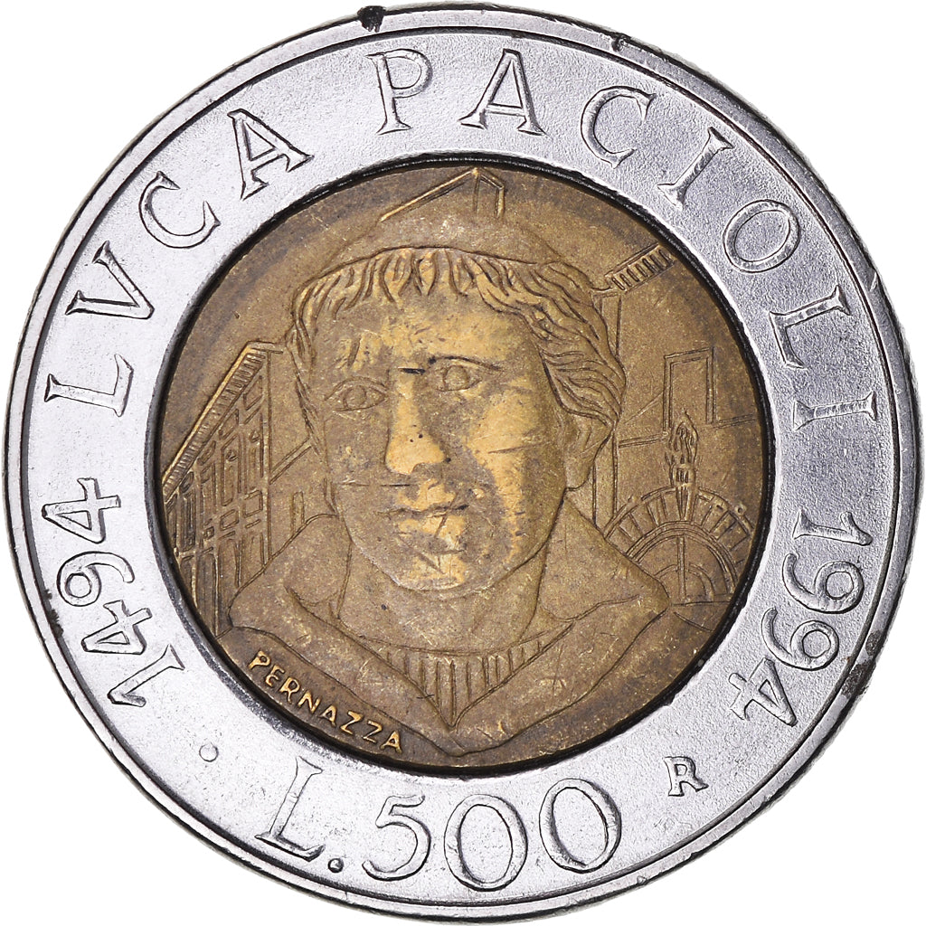 Munten, Italië, 500 Lire, 1994, Rome, FR, Bi-Metallic, KM:167