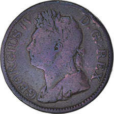 Coin, Ireland, 1/2 Penny, 1822, VF(30-35), Copper, KM:150