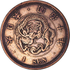 Coin, Japan, Mutsuhito, Sen, 1877, EF(40-45), Copper, KM:17.1