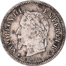 Moneta, Francia, Napoleon III, Napoléon III, 20 Centimes, 1867, Strasbourg