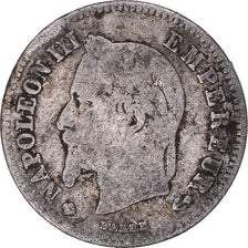 Coin, France, Napoleon III, 20 Centimes, 1866, Strasbourg, VF(20-25), Silver