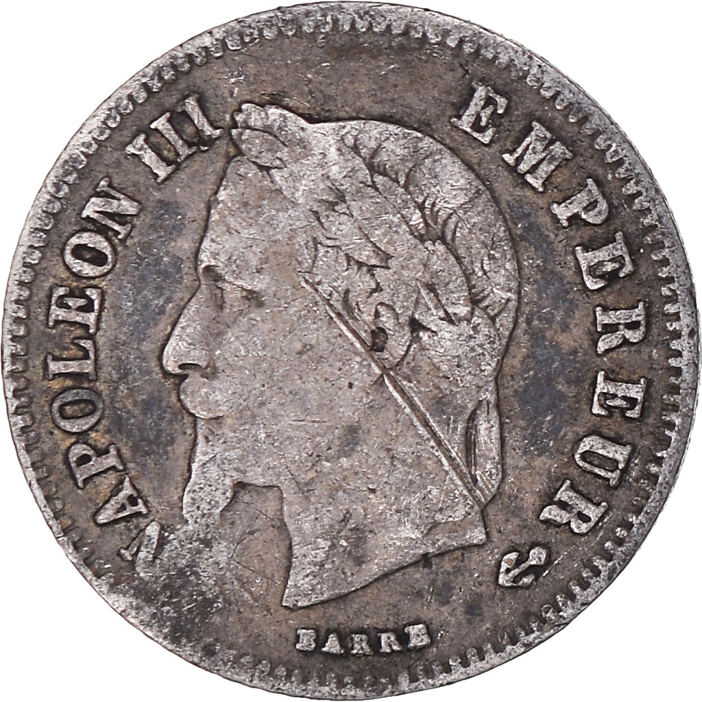 Coin, France, Napoleon III, 20 Centimes, 1866, Strasbourg, VF(20-25), Silver