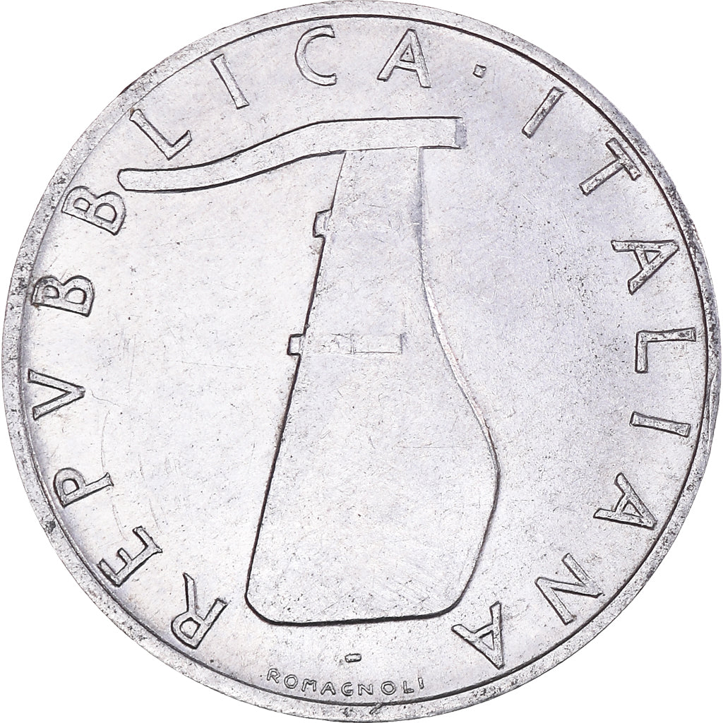 Munten, Italië, 5 Lire, 1967, Rome, ZF+, Aluminium, KM:92