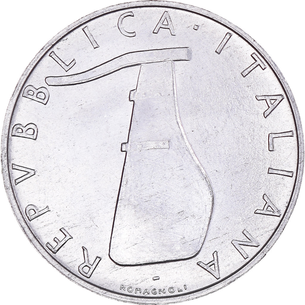 Coin, Italy, 5 Lire, 1974, Rome, MS(64), Aluminum, KM:92