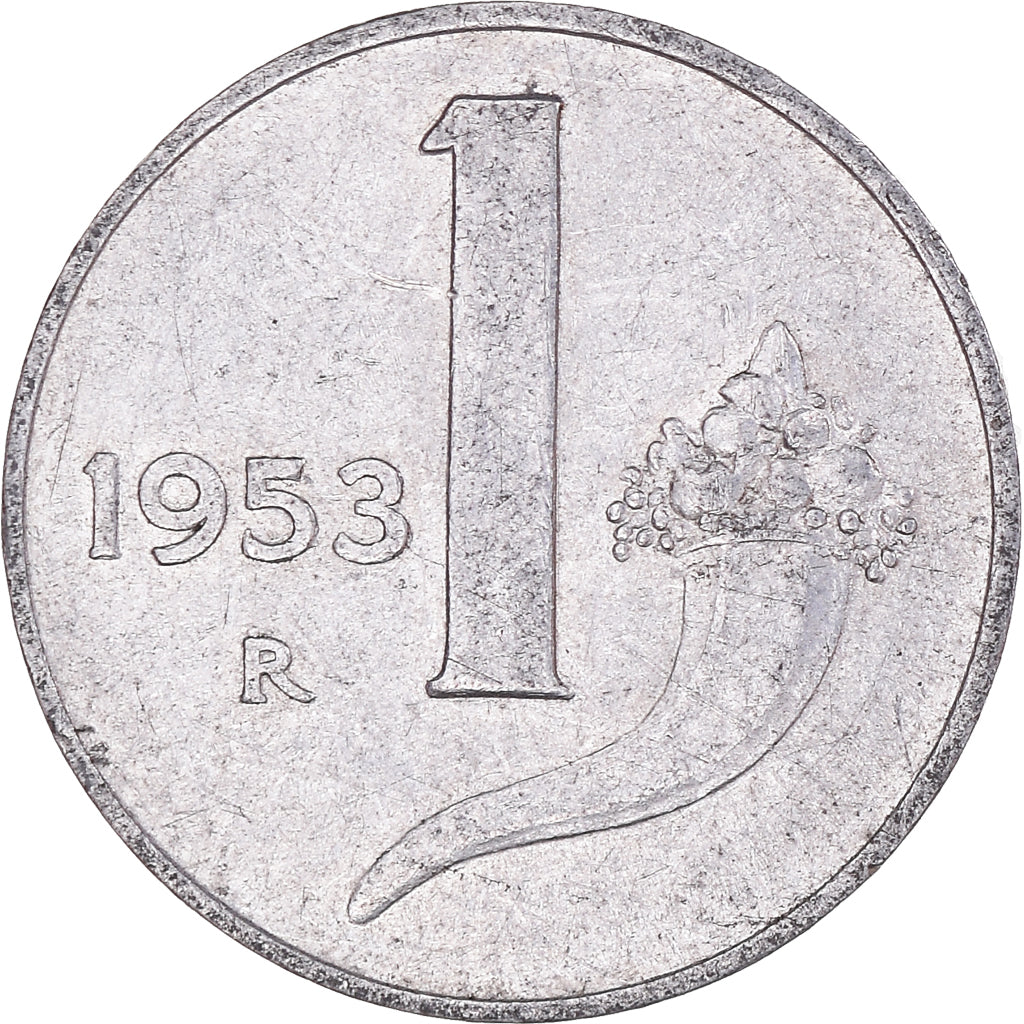 Munten, Italië, Lira, 1953, Rome, FR+, Aluminium, KM:91