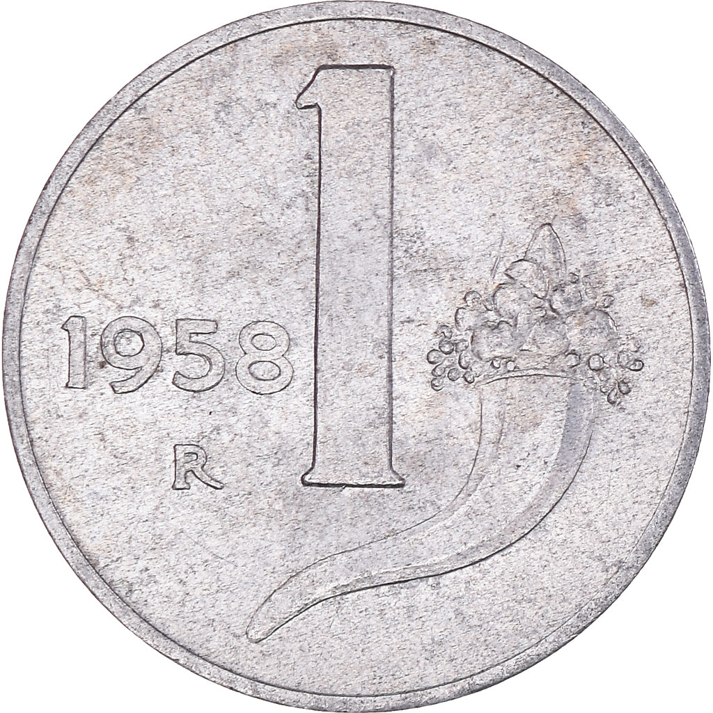 Munten, Italië, Lira, 1958, Rome, FR+, Aluminium, KM:91