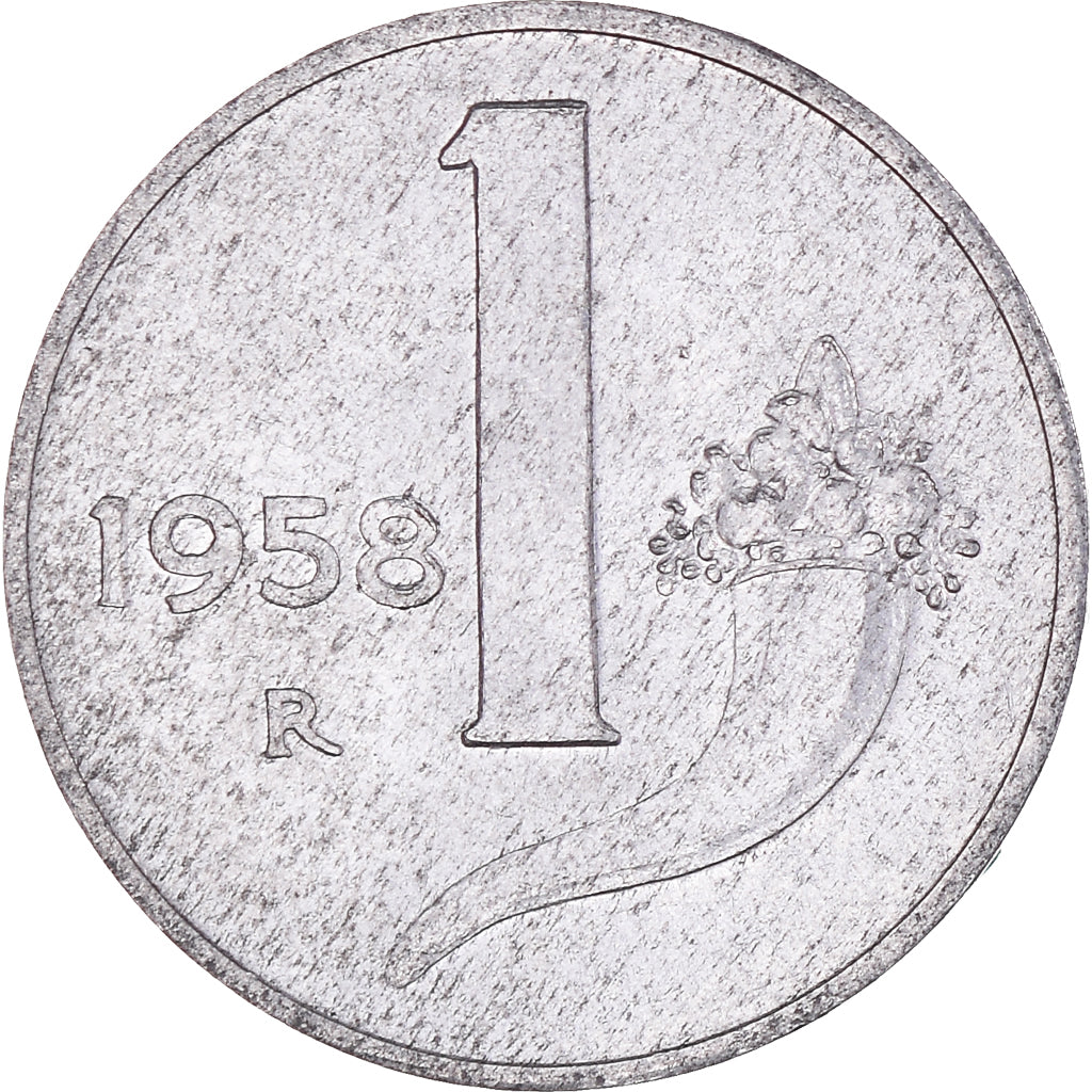Munten, Italië, Lira, 1958, Rome, FR, Aluminium, KM:91