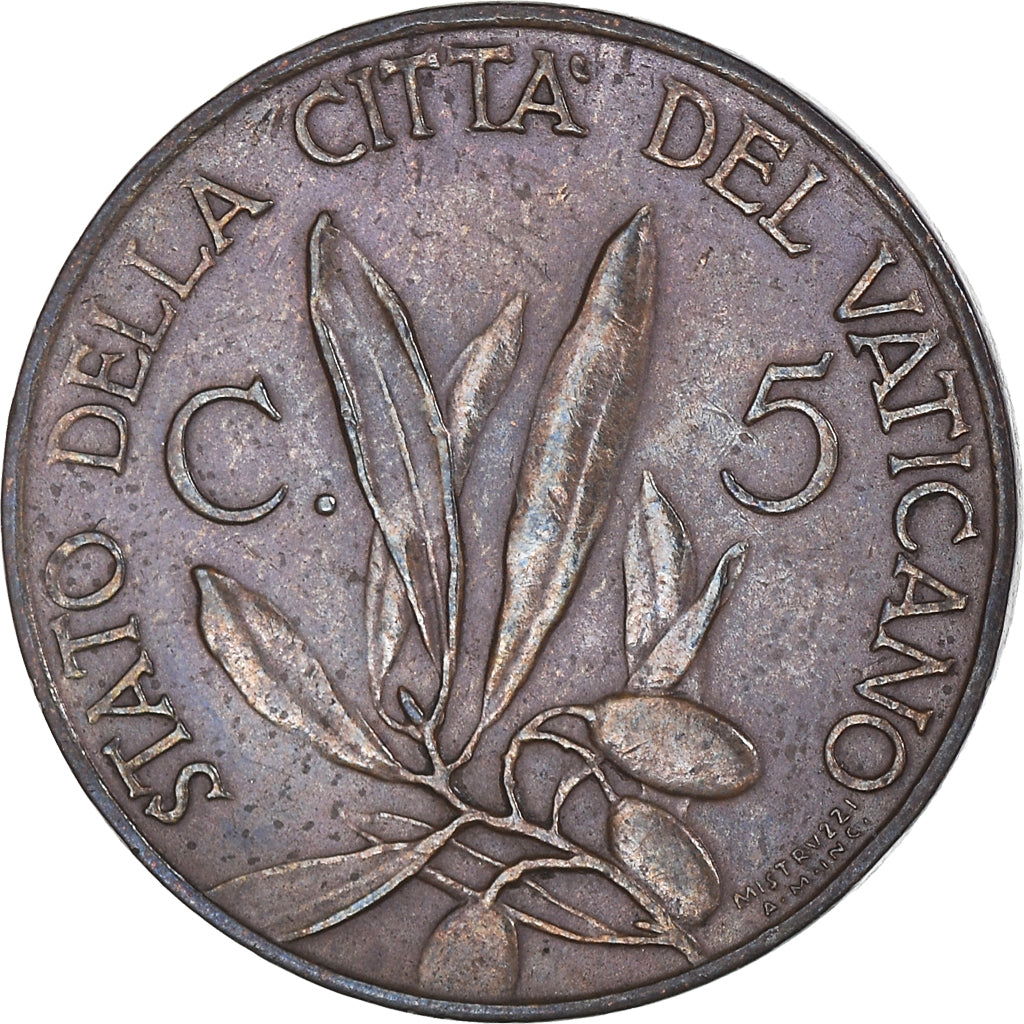 Coin, VATICAN CITY, Pius XI, 5 Centesimi, 1933-1934, Jubilee., AU(50-53)