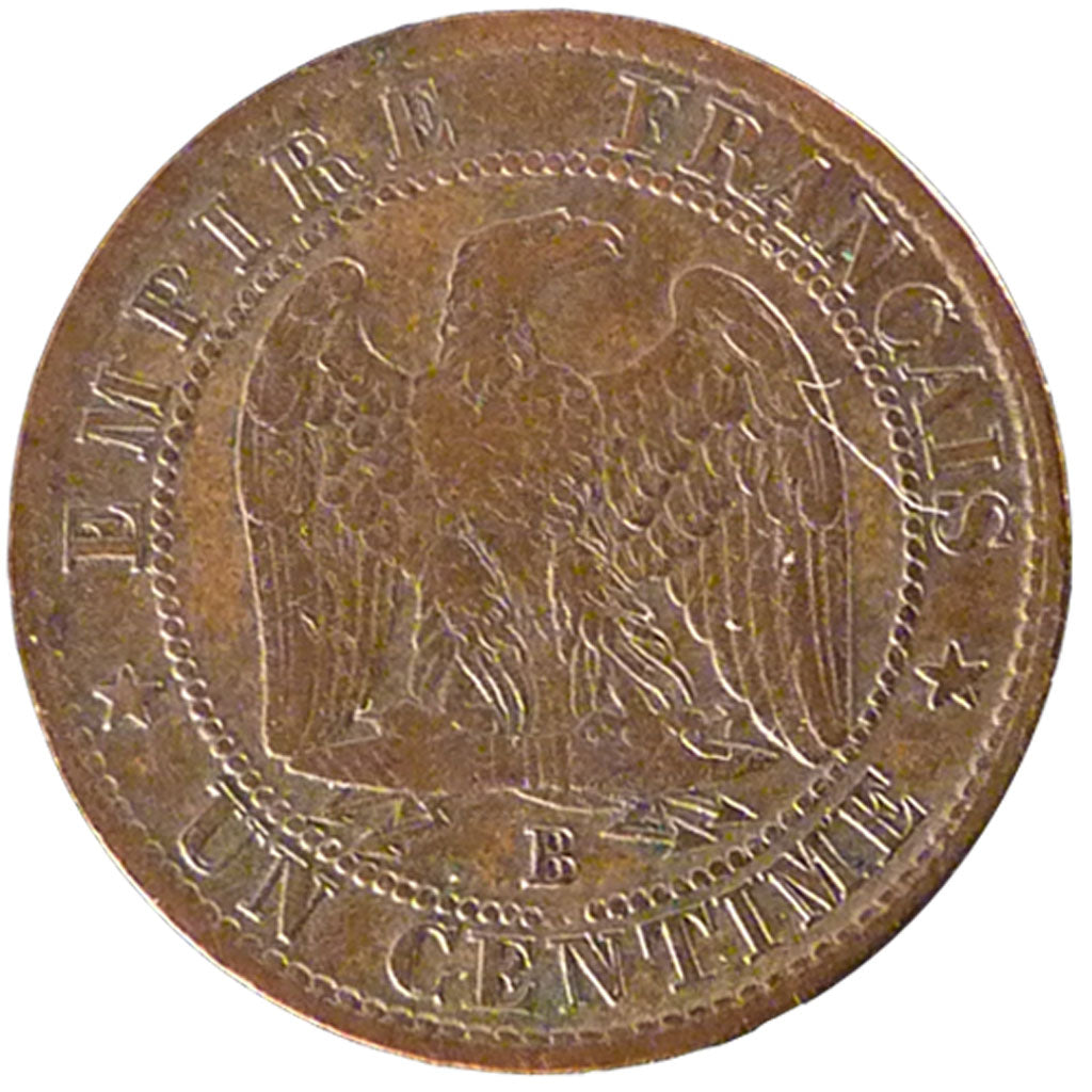 FRANCE, Napoléon III, Centime, 1853, Rouen, KM #775.2, EF(40-45), Bronze, Gadour