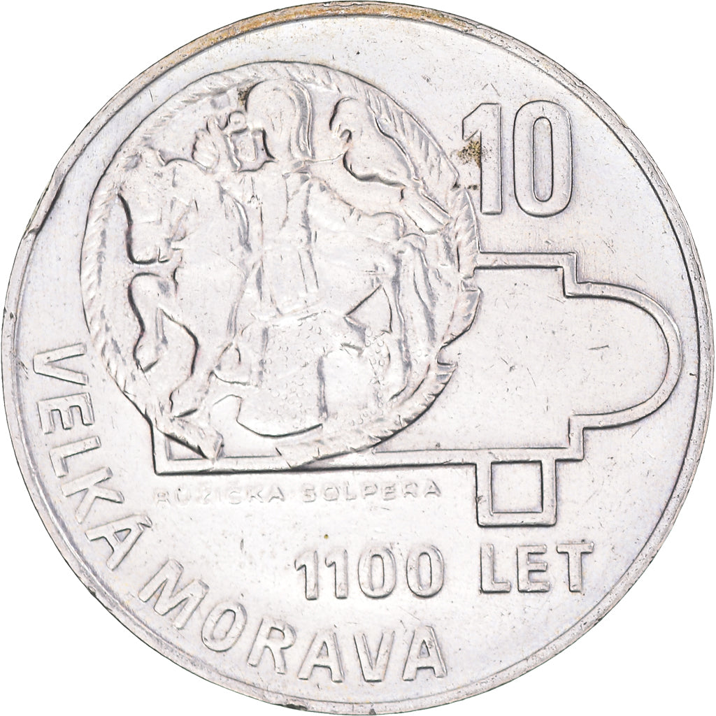 Coin, Czechoslovakia, 10 Korun, 1966, Great Moravia 1100th Anniversary