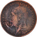 Moneda, Gran Bretaña, George V, Penny, 1927, BC, Bronce, KM:826