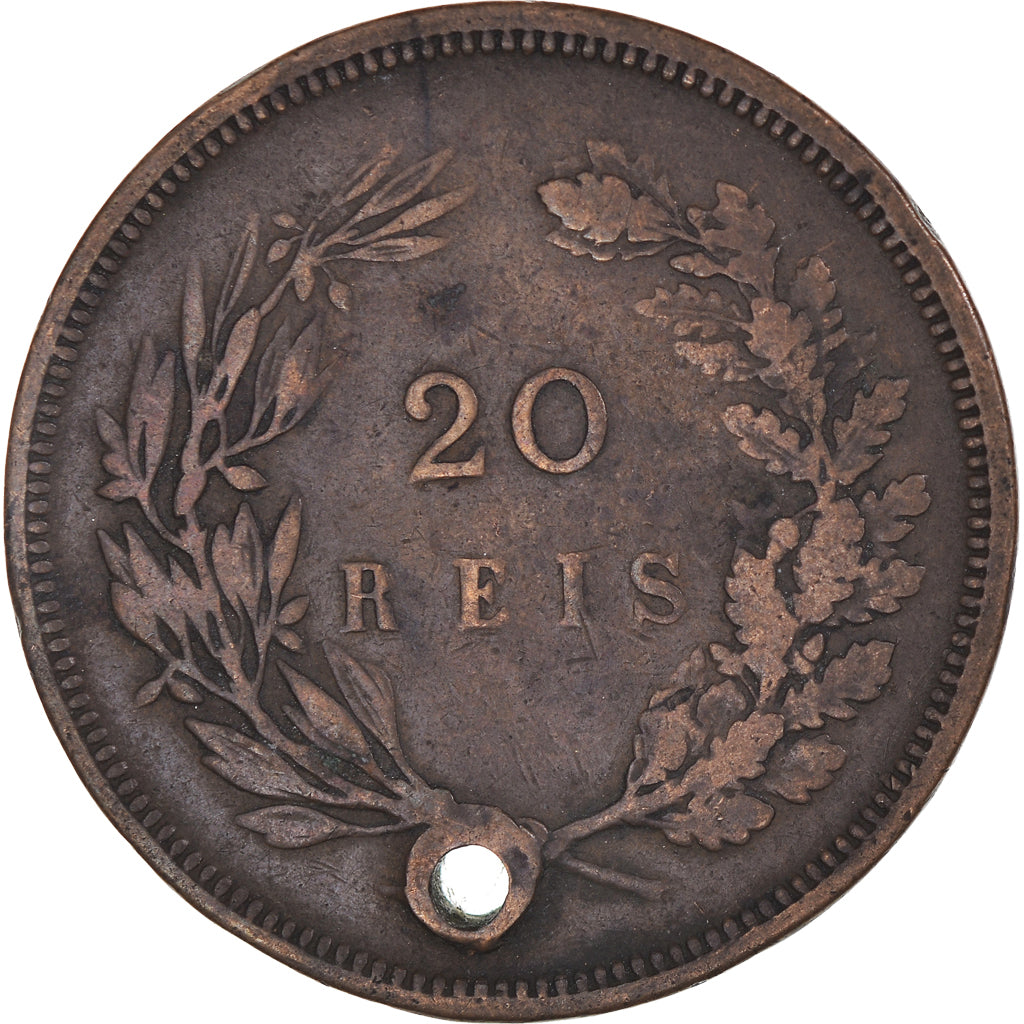 Munten, Portugal, Carlos I, 20 Reis, 1892, FR, Bronzen, KM:533