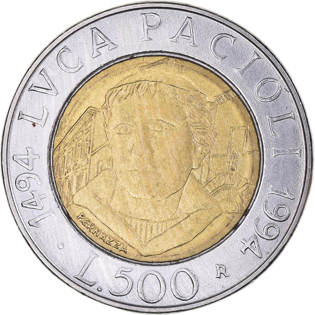 Munten, Italië, 500 Lire, 1994, Rome, ZF, Bi-Metallic, KM:167