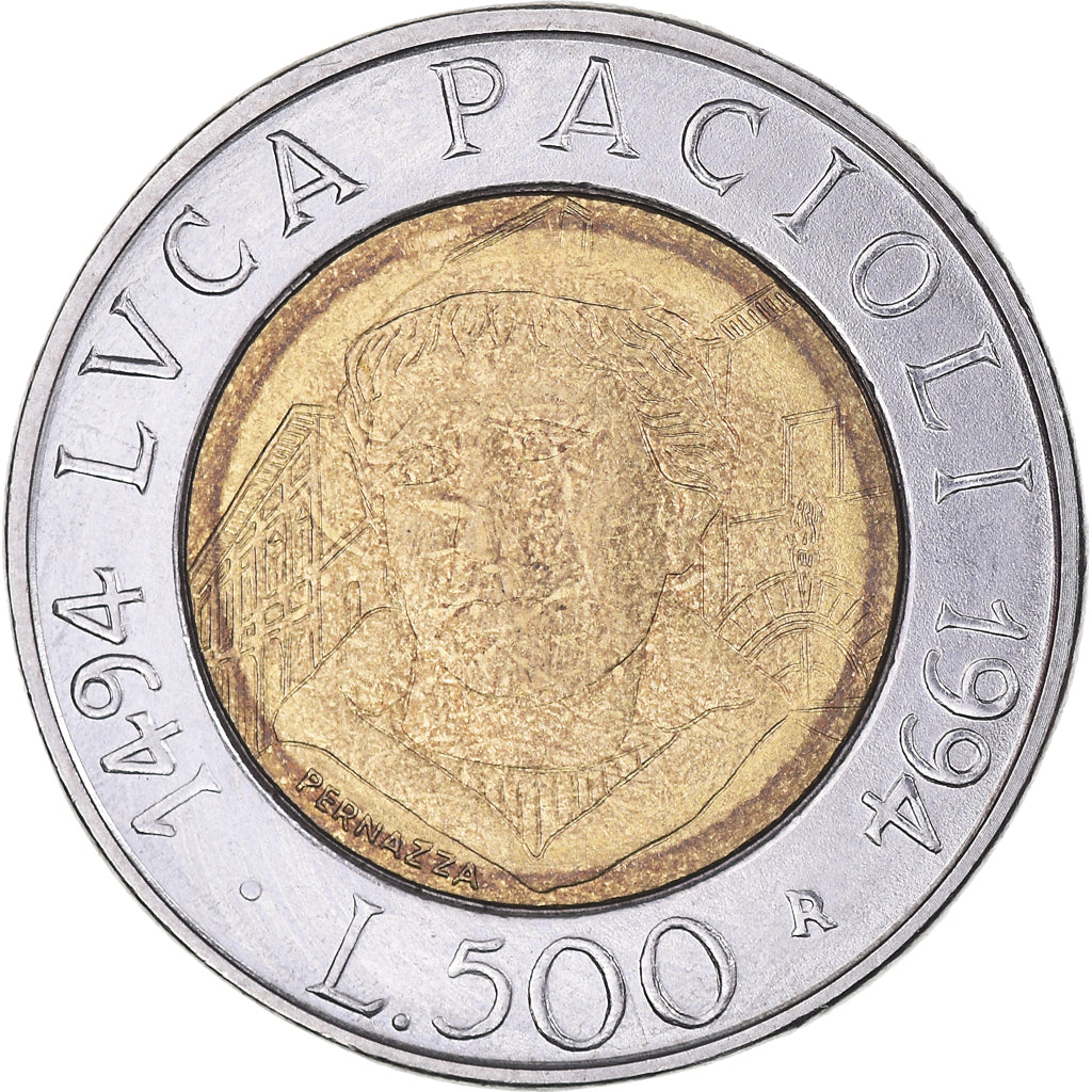 Munten, Italië, 500 Lire, 1994, Rome, FR+, Bi-Metallic, KM:167
