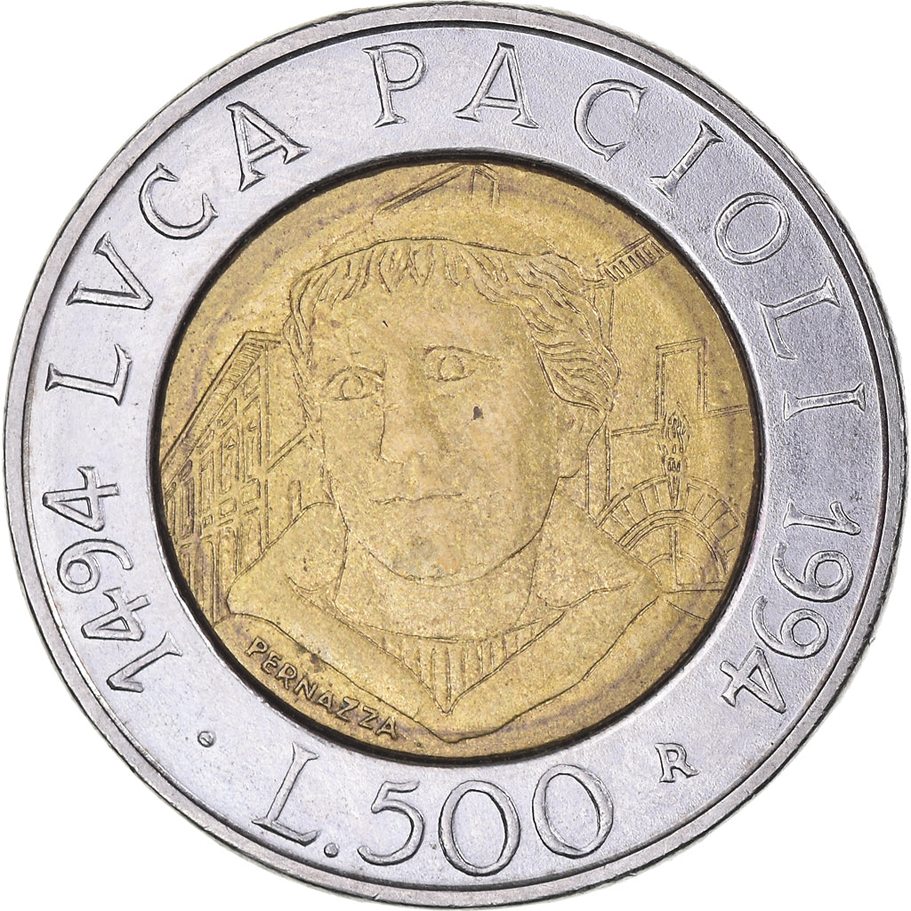 Munten, Italië, 500 Lire, 1994, Rome, FR, Bi-Metallic, KM:167