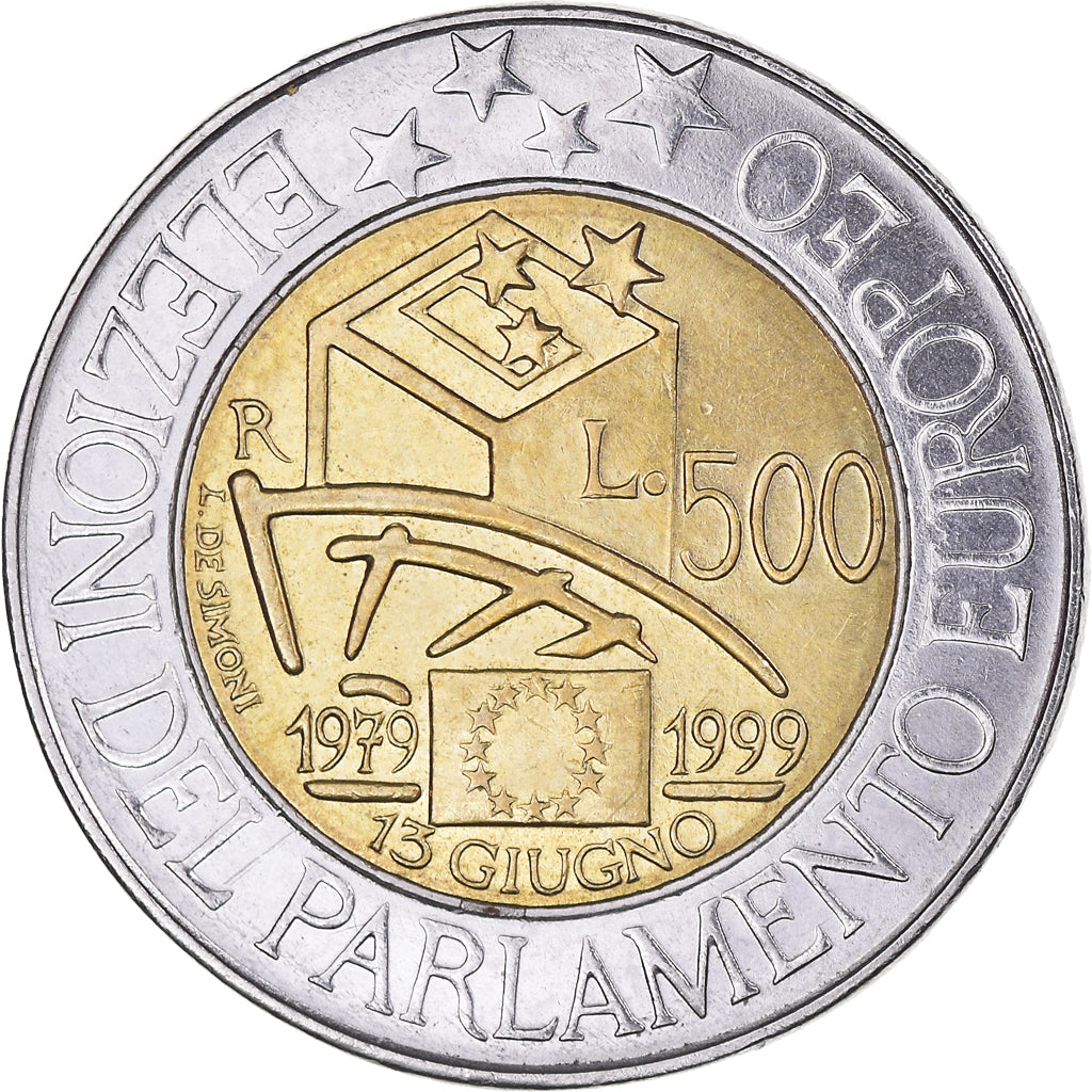Coin, Italy, 500 Lire, 1999, Rome, VF(30-35), Bi-Metallic, KM:203