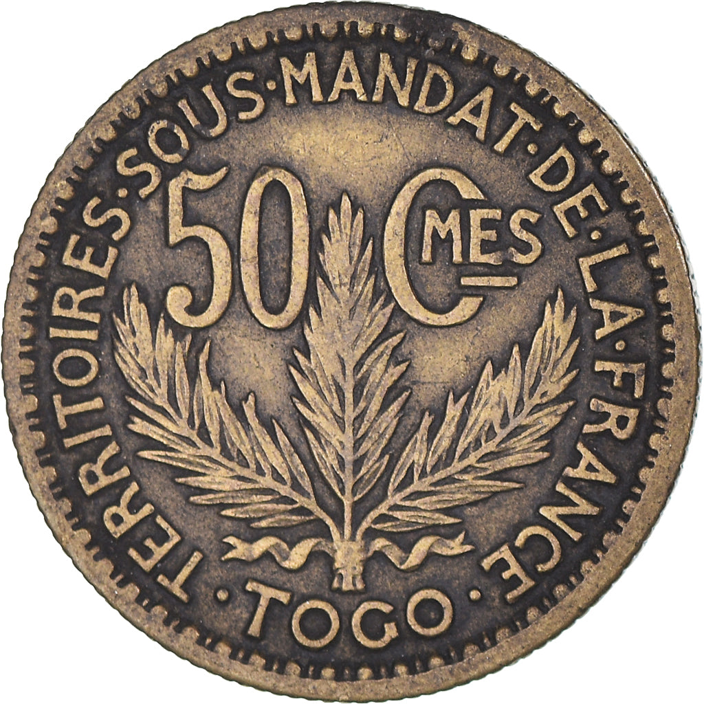 Coin, Togo, 50 Centimes, 1925, Paris, EF(40-45), Aluminum-Bronze, KM:1