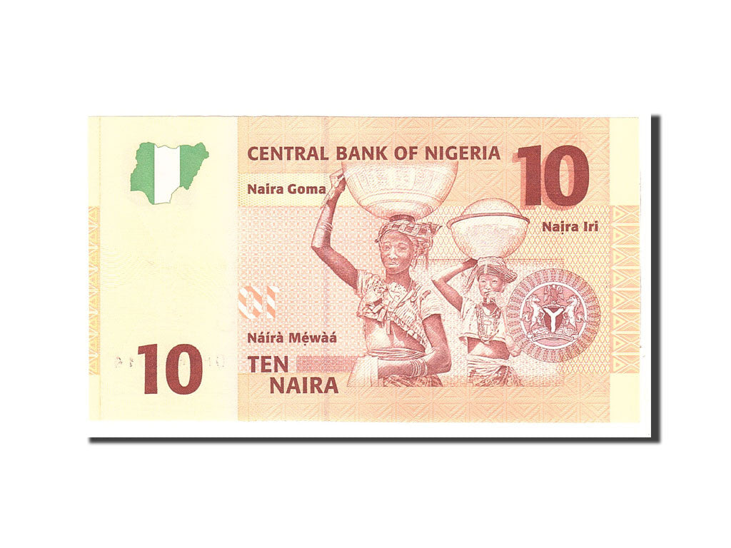 Nigeria, 10 Naira, 2007, KM:33b, Undated, UNC(65-70)