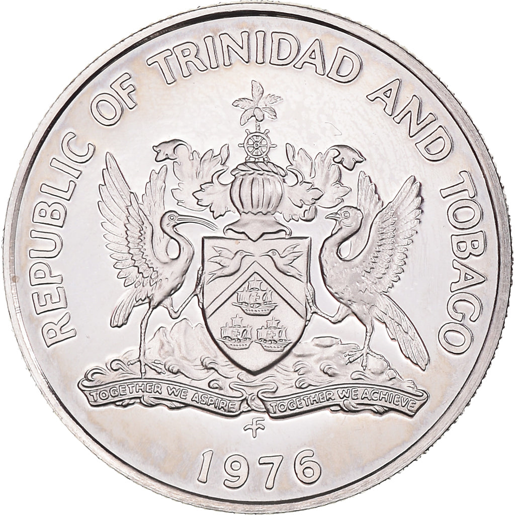 Monnaie, Trinité-et-Tobago, 25 Cents, 1976, BE, SPL, Cupro-nickel, KM:32