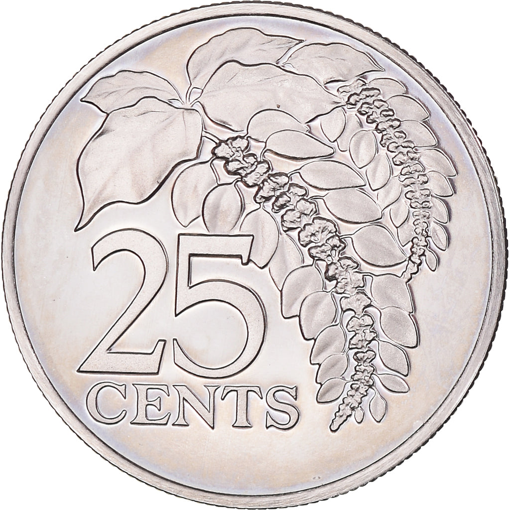 Monnaie, Trinité-et-Tobago, 25 Cents, 1976, BE, SPL, Cupro-nickel, KM:32