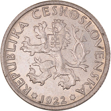 Coin, Czechoslovakia, Koruna, 1922, AU(55-58), Copper-nickel, KM:4