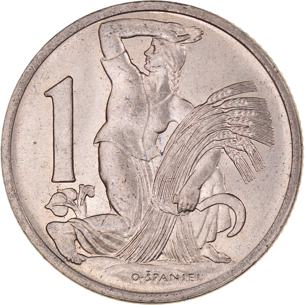Coin, Czechoslovakia, Koruna, 1922, AU(55-58), Copper-nickel, KM:4