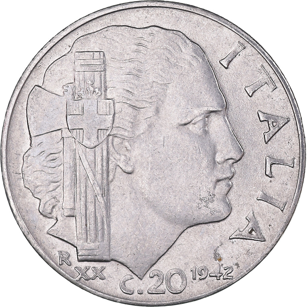 Coin, Italy, Vittorio Emanuele III, 20 Centesimi, 1942, Rome, EF(40-45)