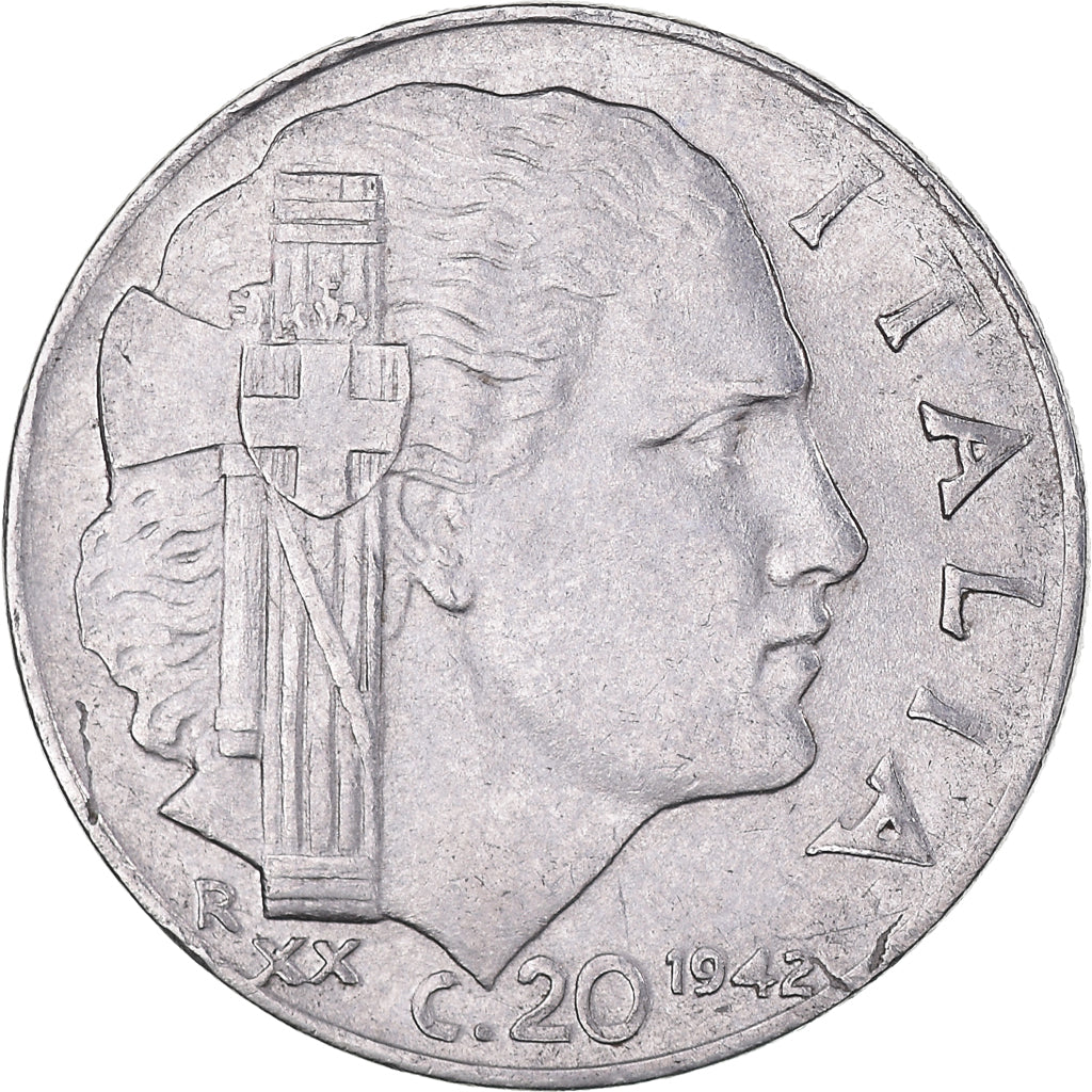 Coin, Italy, Vittorio Emanuele III, 20 Centesimi, 1942, Rome, EF(40-45)