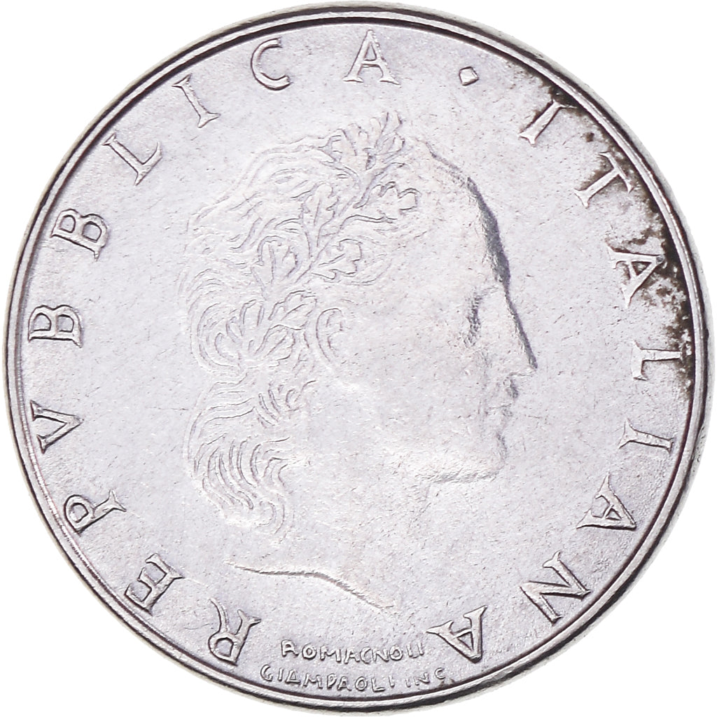 Münze, Italien, 50 Lire, 1990, Rome, SS+, Stainless Steel, KM:95.2