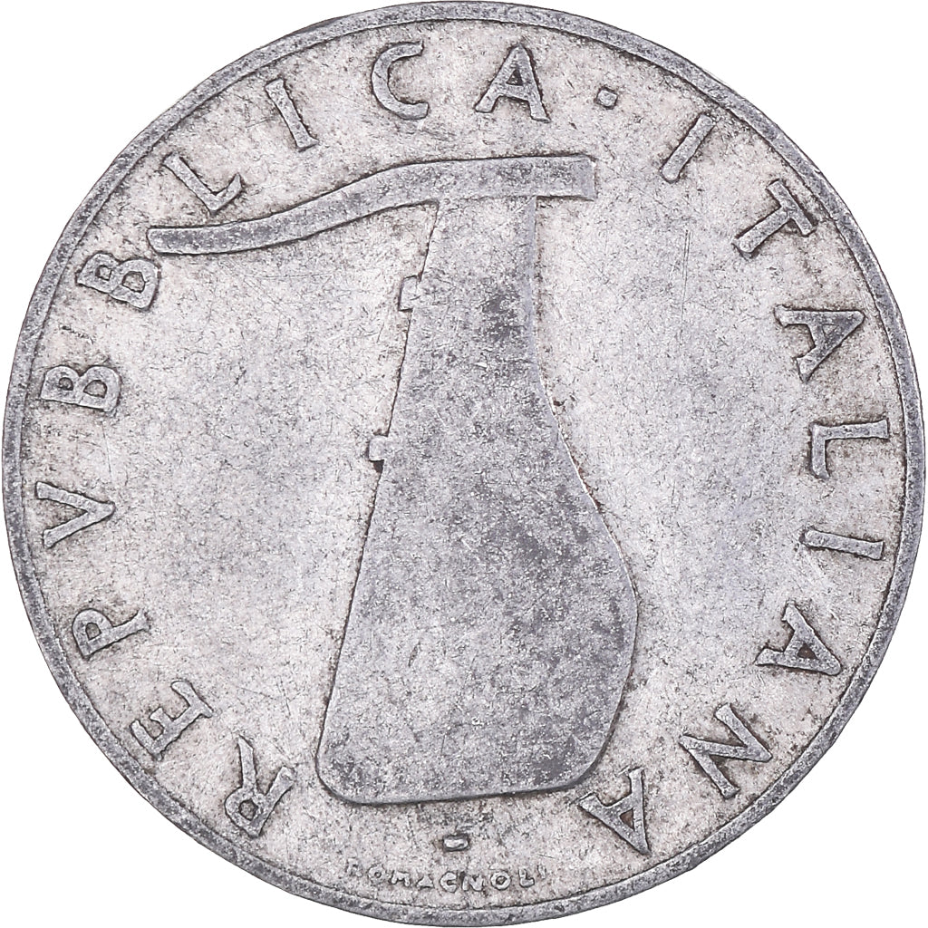 Coin, Italy, 5 Lire, 1953, Rome, F(12-15), Aluminum, KM:92