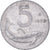 Moeda, Itália, 5 Lire, 1953, Rome, F(12-15), Alumínio, KM:92
