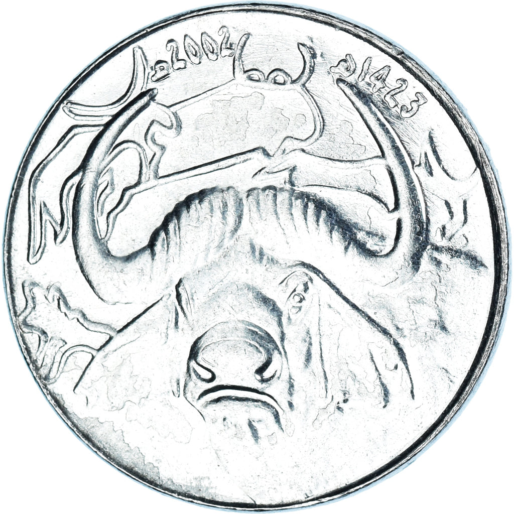 Coin, Algeria, Dinar, 2002/AH1423, AU(55-58), Acier inoxydable, KM:129