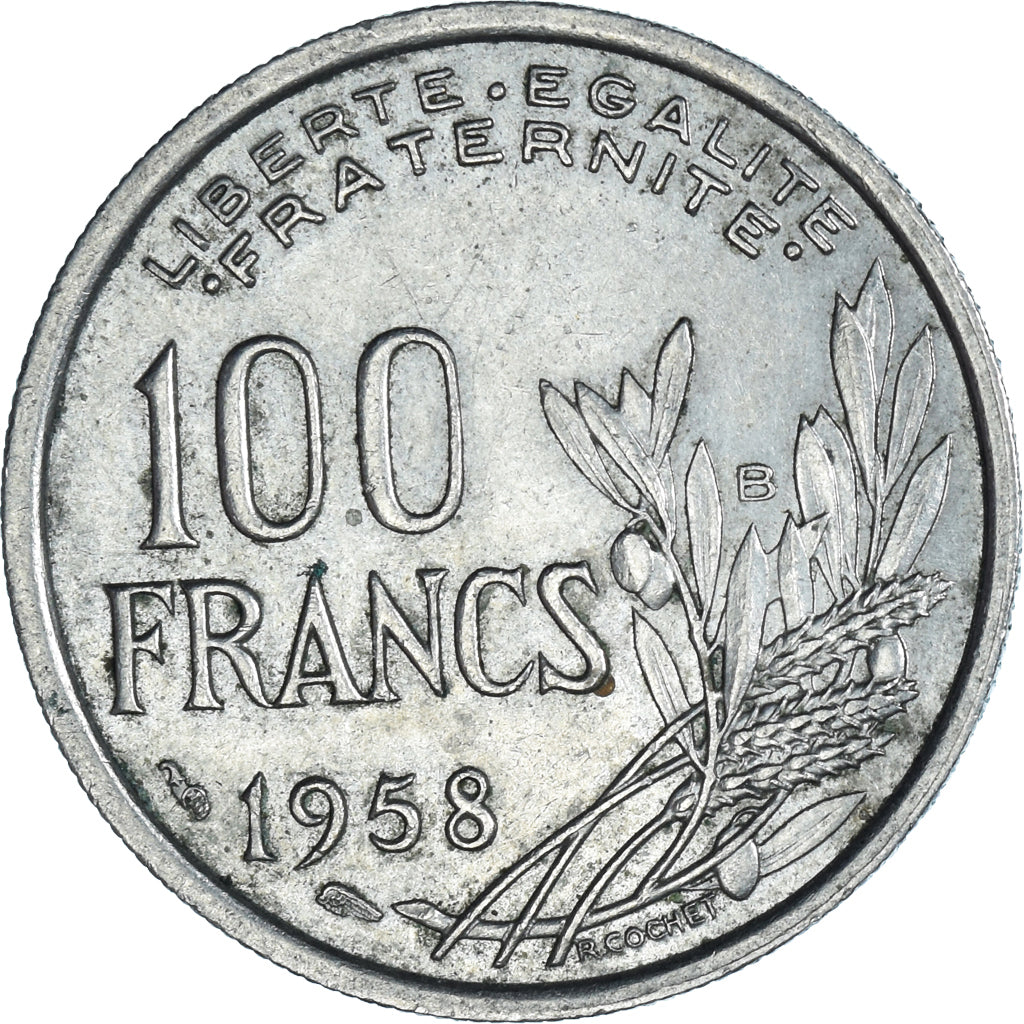 Coin, France, Cochet, 100 Francs, 1958, Beaumont - Le Roger, EF(40-45)