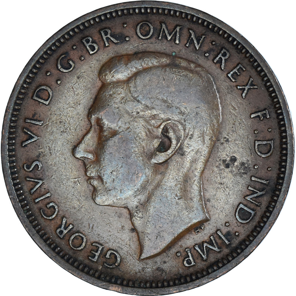 Coin, Great Britain, George VI, 1/2 Penny, 1940, EF(40-45), Bronze, KM:844