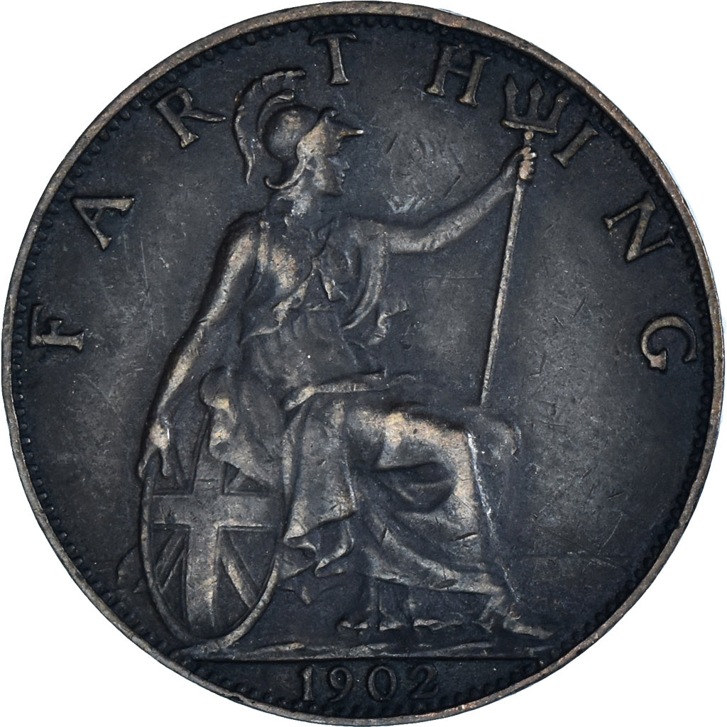 Moneta, Gran Bretagna, Farthing, 1902, BB, Bronzo, KM:792