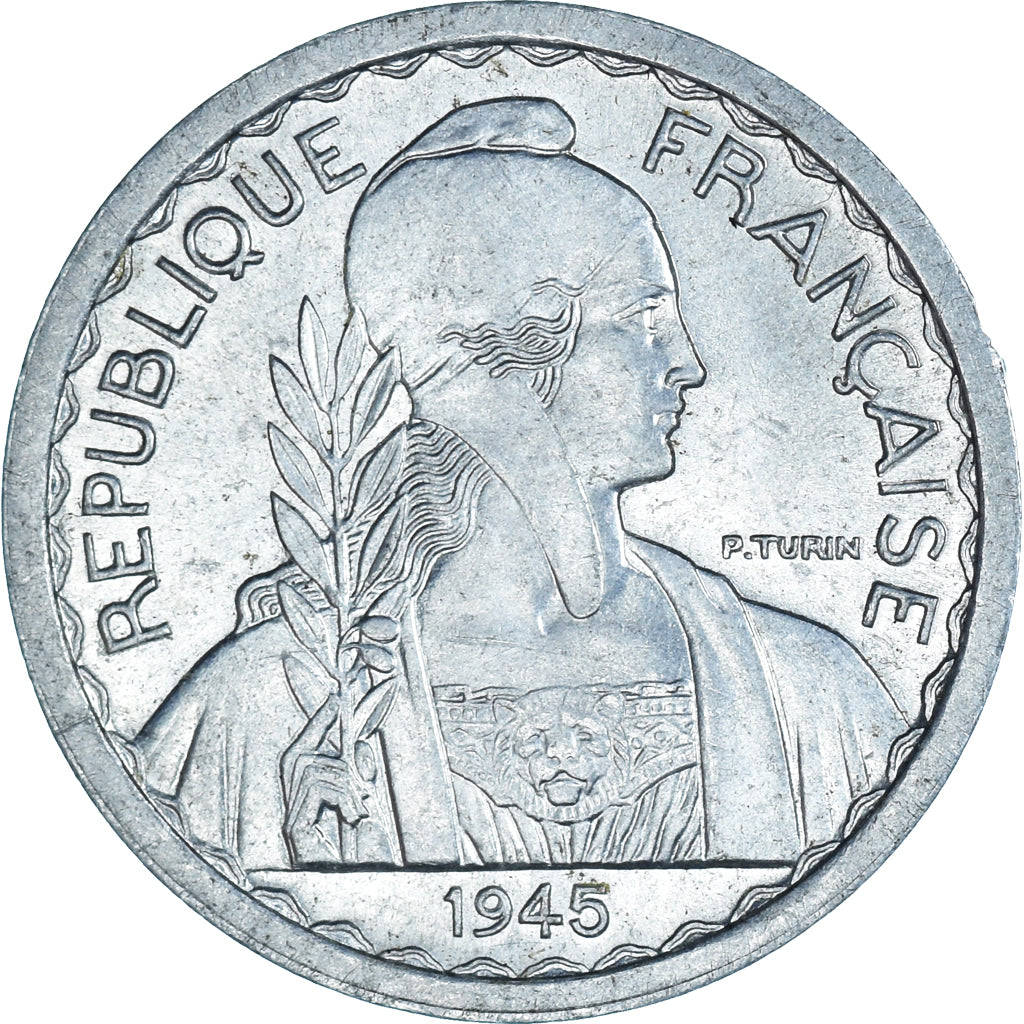 Monnaie, Indochine française, 10 Cents, 1945, Paris, TTB+, Aluminium, KM:28.1