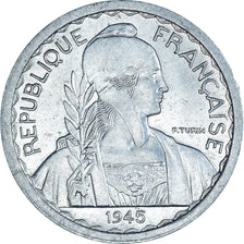 Monnaie, Indochine française, 10 Cents, 1945, Paris, TTB+, Aluminium, KM:28.1