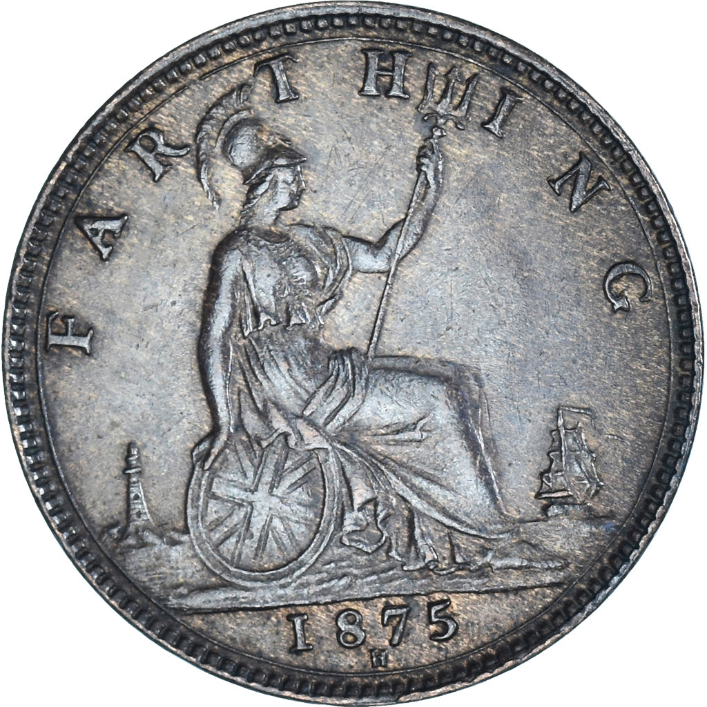 Coin, Great Britain, Victoria, Farthing, 1875, 1875 H.2nd portrait; 2nd type